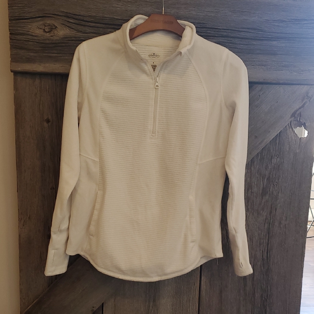 St. John's Bay Cream Fleece Sweatshirt, Size S